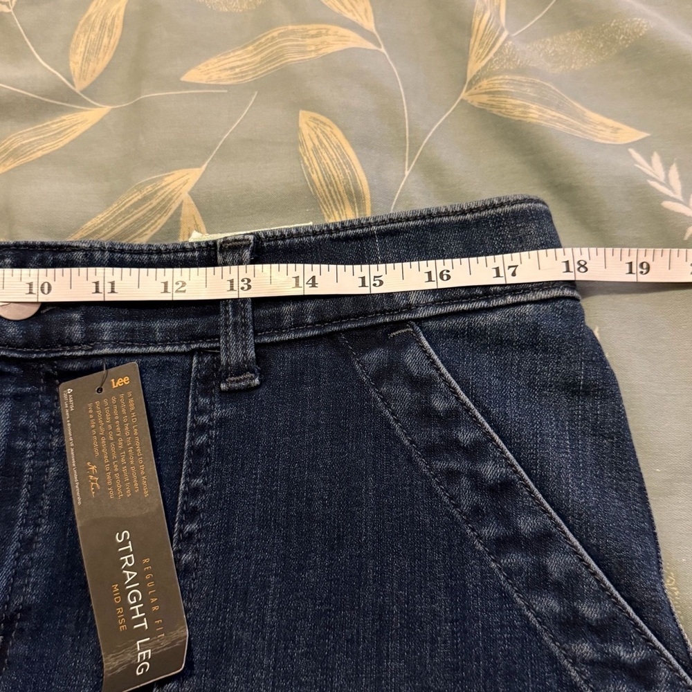 Lee Women's Dark Blue Straight Leg Jeans Size 16 Regular Fit - Picture 7 of 13